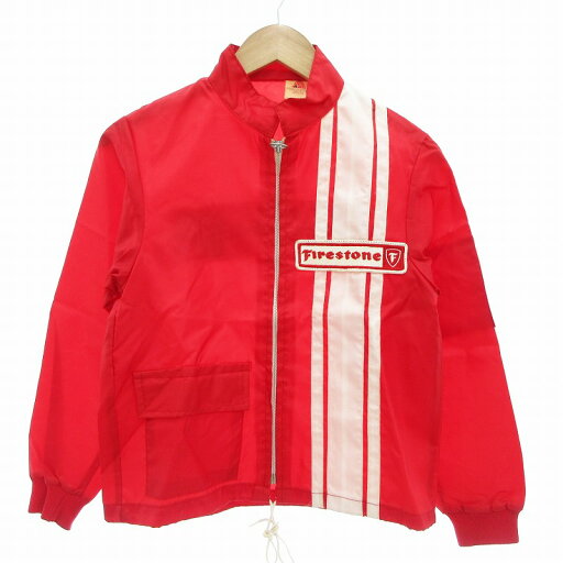 【中古】THE GREAT LAKES JACKET Firestone 80s ヴィンテージ レーシングジャケット ナイロン 12 赤 レッド /AE メンズ 【ベクトル 古着】 250506 【中古】THE GREAT LAKES JACKET Firestone 80s ヴィンテージ レーシングジャケット ナイロン 12 赤 レッド /AE メンズ 【ベクトル 古着】 250506