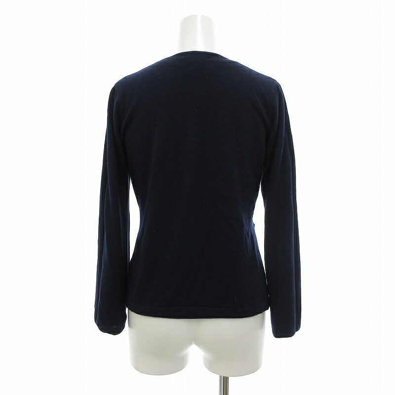 【中古】ナチュラルビューティーベーシック NATURAL BEAUTY BASIC アンサンブルニット カーディガン セーター M 紺 /UO レディース 【ベクトル 古着】 250430