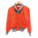 【中古】ヒロココシノ HIROKO KOSHINO STAFF ジャケット ブルゾン プリント ナイロン M オレンジ /HO レディース 【ベクトル 古着】 250512