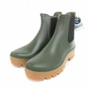 【中古】未使用品 イゴール igor タグ付き サイドゴアレインブーツ 雨靴 厚底 37 カーキ レディース 【ベクトル 古着】 250514