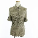 【中古】Sマックスマーラ 'S Max Mara シャツ ブラウス 半袖 千鳥格子 茶 ブラウン M レディース 【ベクトル 古着】 250604(4)