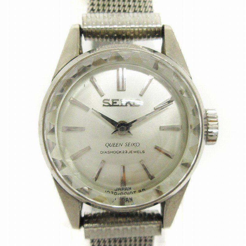 【中古】セイコー SEIKO クイーンセイコー 腕時計 アナログ 手巻き 1020-0010T シルバーカラー ウォッチ ジャンク ■GY18 レディース 【ベクトル 古着】 250702のサムネイル