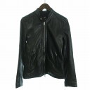 【中古】ハレ HARE ライダース ジャケット シングル ジップアップ ラムレザー S 黒 ブラック メンズ 【ベクトル 古着】 250627