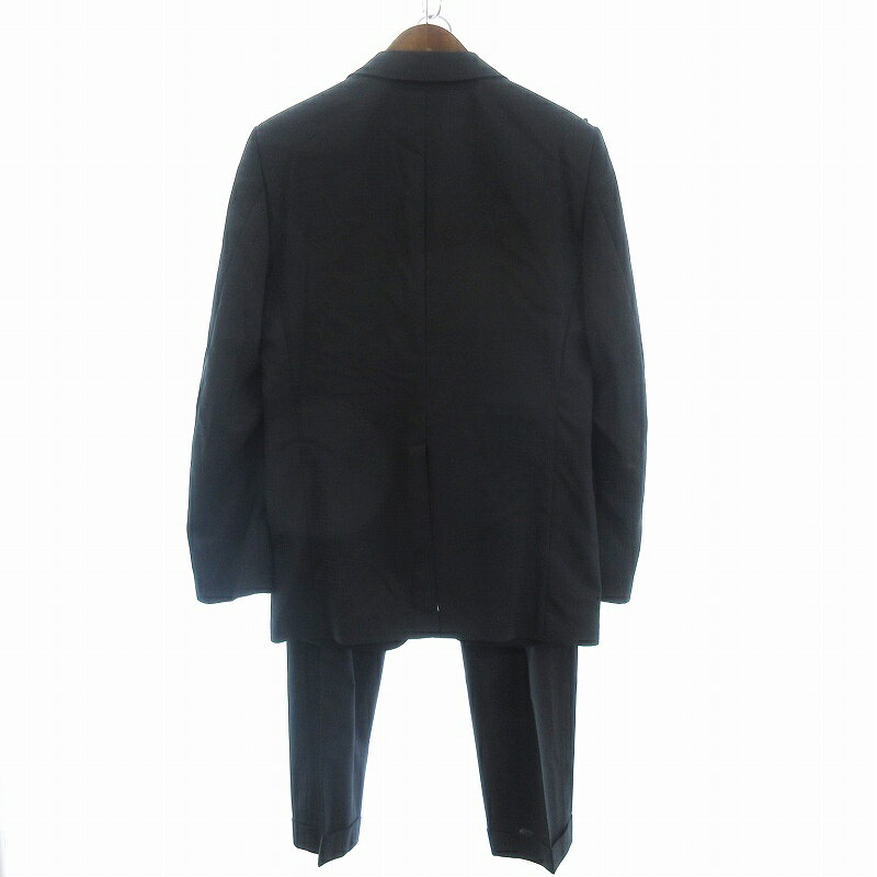 【中古】オンリー ONLY 3点 セットアップ SUPER100’S テーラードジャケット シングル 2B パンツ スラックス 黒 ブラック 175A メンズ 【ベクトル 古着】 250708