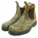 【中古】未使用品 ブランドストーン Blundstone ELASTIC SIDED BOOT LINED サイドゴアブーツ ショート 585 ヌバックレザー 茶系 ブラウン系 UK7.5 メンズ 【ベクトル 古着】 250709