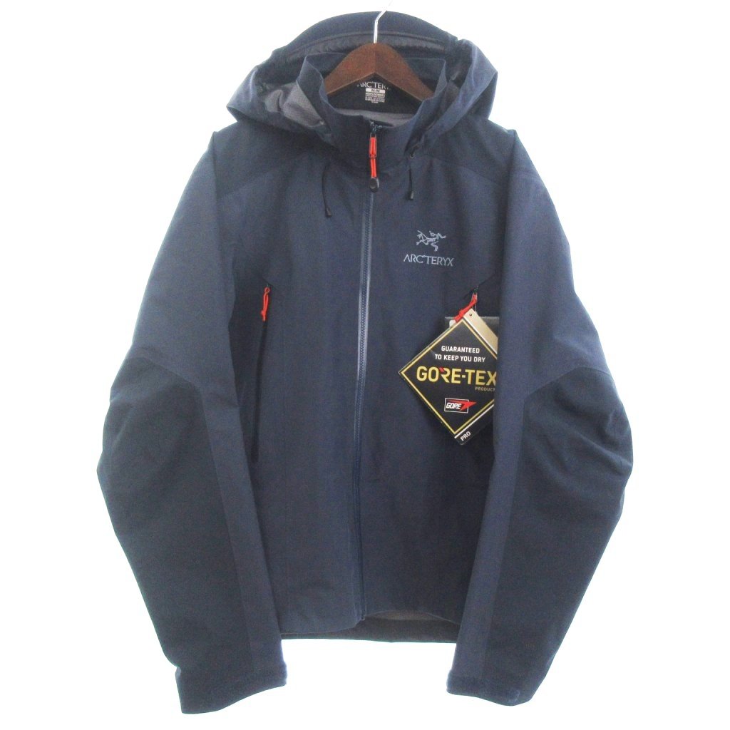 【中古】未使用品 アークテリクス ARC'TERYX タグ付き Beta AR Jacket ナイロンジャケット パーカー ゴアテックス ロゴ 刺繍 12701 紺 ネイビー M ☆AA★ メンズ 【ベクトル 古着】 250826