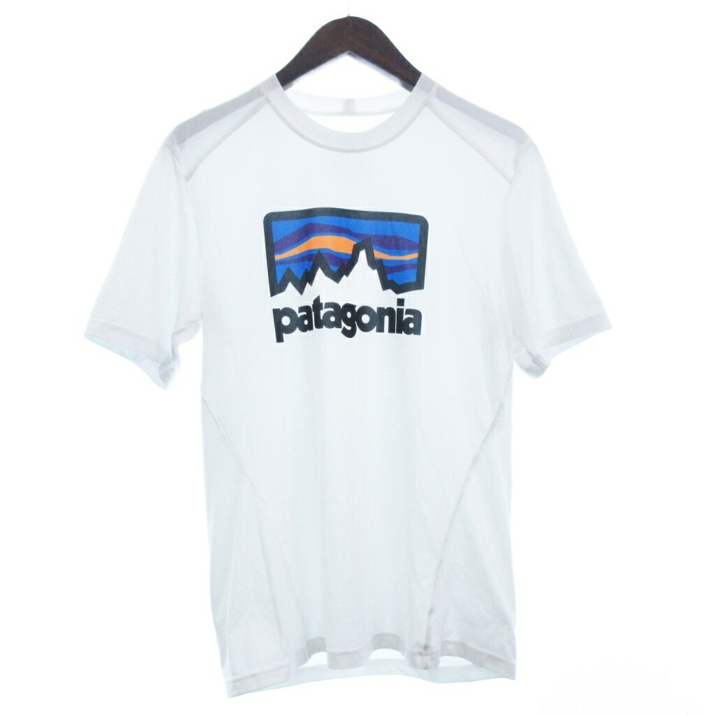 【中古】パタゴニア Patagonia Tシャツ カットソー 半袖 ロゴプリント 45321SP12 白 ホワイト XS メン..