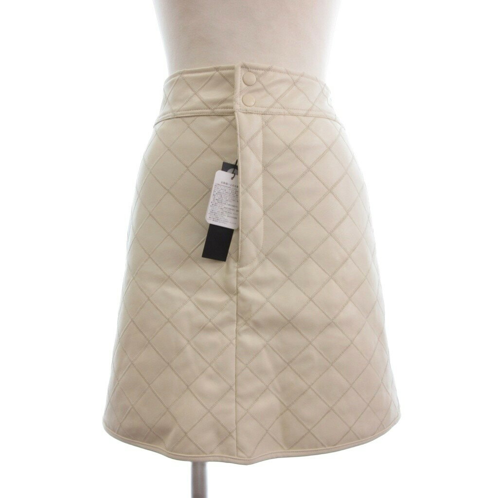 【中古】ジーナシス JEANASIS タグ付き キルティングレザーミニSK スカート ショート丈 JS050906TS アイボリー M レディース 【ベクトル 古着】 250918