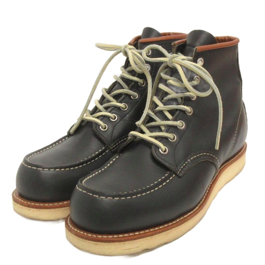 【中古】レッドウィング REDWING モックトゥ ブーツ ショート レースアップ 8859 濃紺 ダークネイビー 8 ☆AA★ メンズ 【ベクトル 古着】 251107