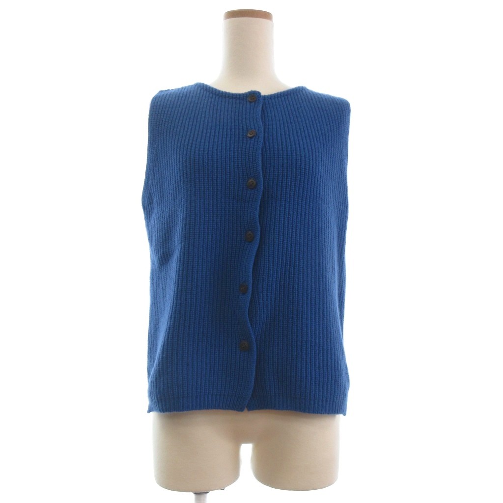 【中古】マオメイド mao made ニットベスト 無地 ウール 青 ブルー F レディース 【ベクトル 古着】 251127