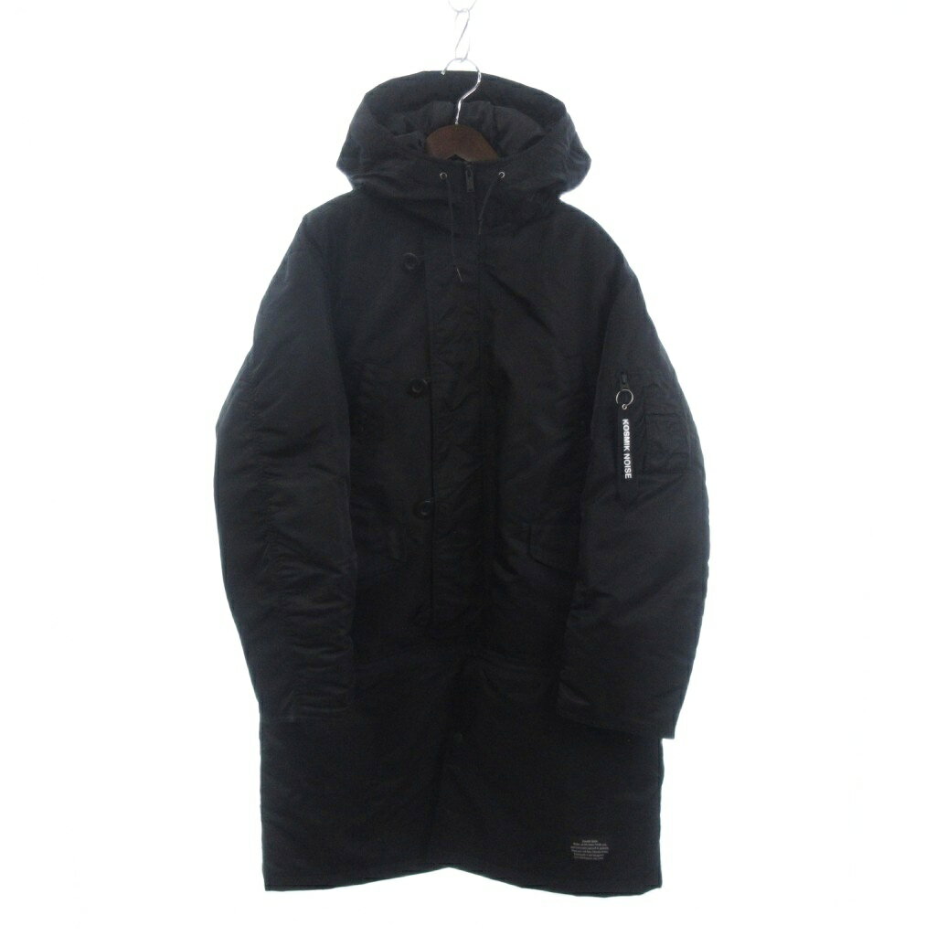 【中古】ジーユー GU UNDERCOVER 美品 ヒートパデッドコンバーチブルコート ナイロン 中綿 311-352699 黒 ブラック L メンズ 【ベクトル 古着】 260117