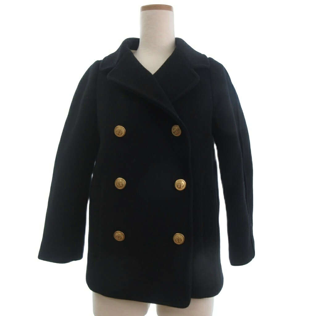 Other Jackets Jumpers - 【中古】ミュベール muveil Pコート ショート丈 長袖 金ボタン MA13FC009 36 黒 ブラック ■TC レディース 【ベクトル 古着】 260202