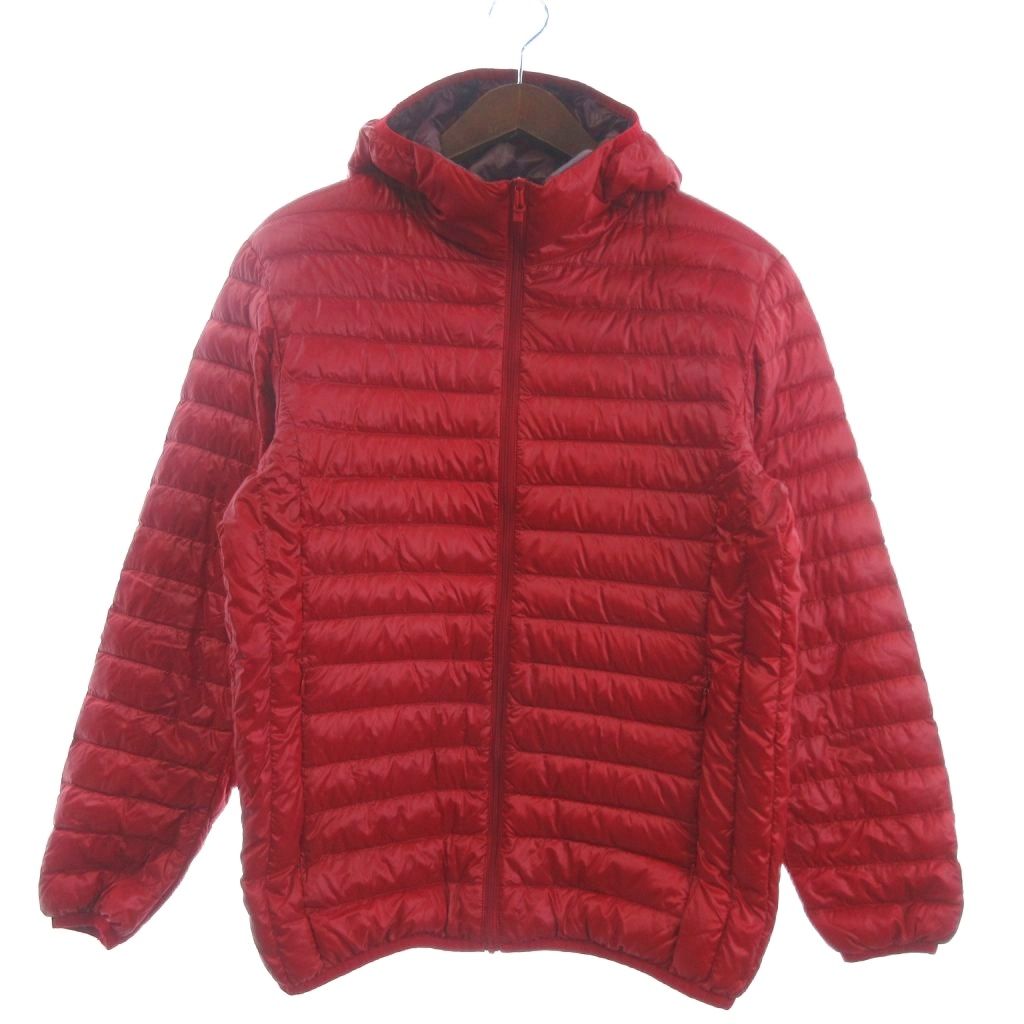 【中古】ユニクロ UNIQLO ダウンジャケット 長袖 赤 レッド S ■GY35 メンズ 【ベクトル 古着】 260228