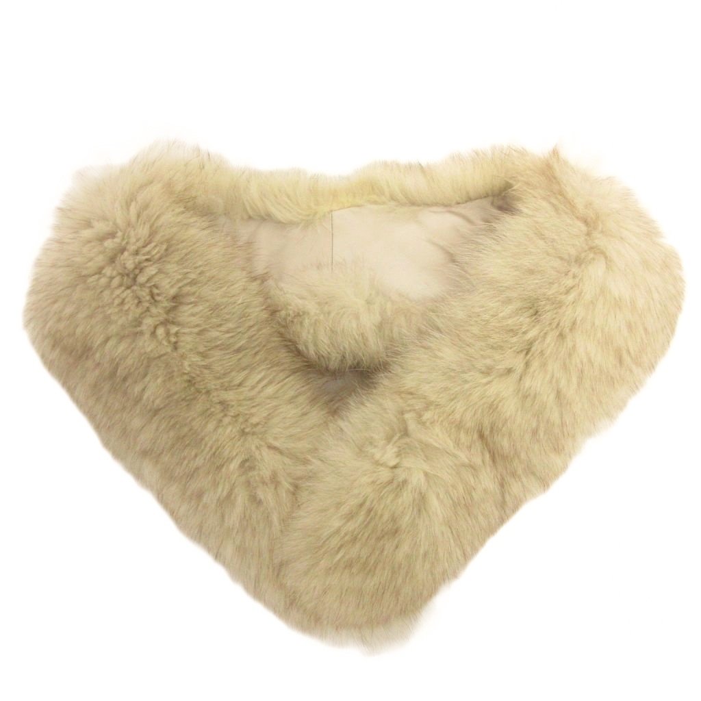 【中古】ノーブランド ティペット マフラー ファー クリップ 白系 ホワイト系 ■GY9...