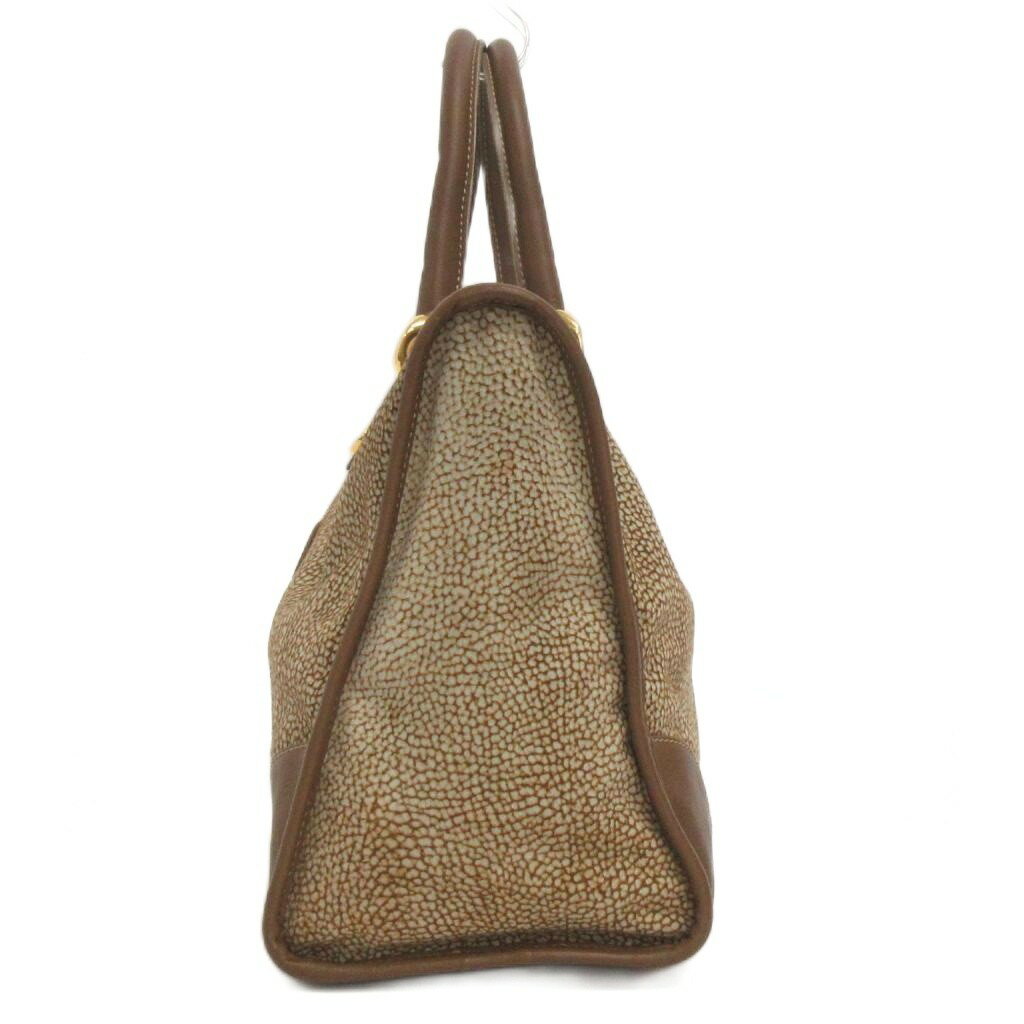 【中古】ボルボネーゼ BORBONESE ボストンバッグ ハンド 総柄 茶 ブラウン ■GY99 ...