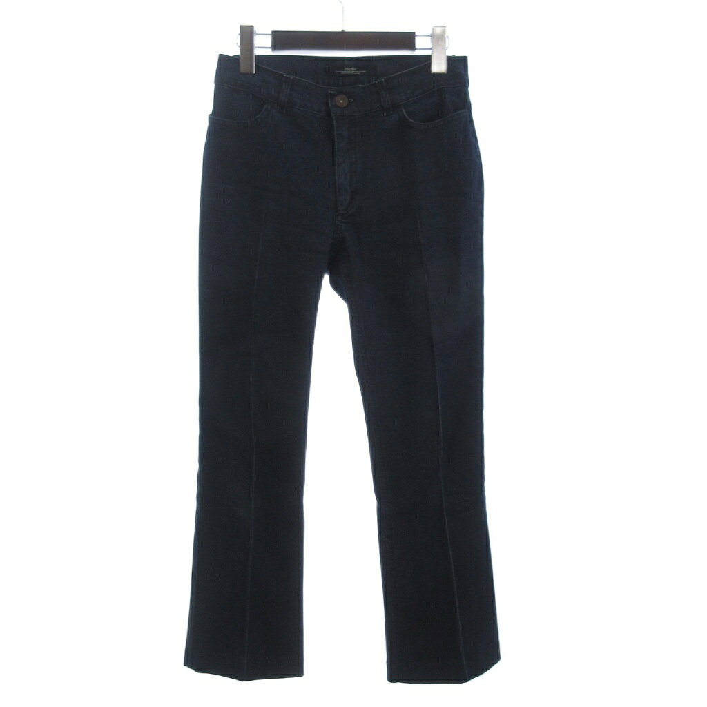 【中古】マックスマーラ ウィークエンドライン MAX MARA WEEKEND LINE デニムパンツ ジーンズ ジッパーフライ 紺 ネイビー 36 レディース 【ベクトル 古着】 260418