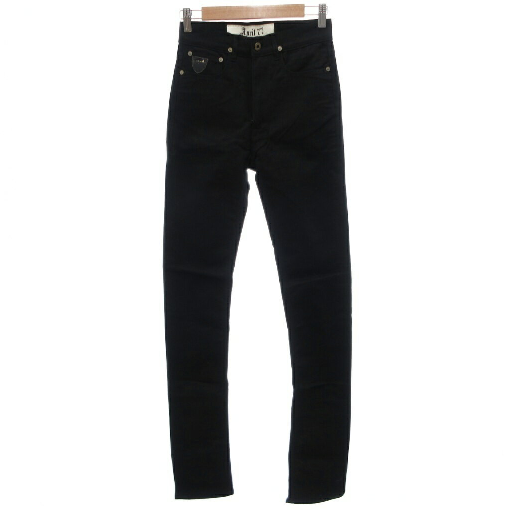 [Used] April77 Denim Jeans, Size 27, Skinny Fit, Stretch, Zip Fly, Full Length, with Pockets, Black /KB Women's [Vector Used Clothing] 260505