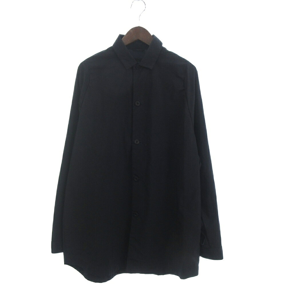【中古】テアトラ TEATORA CARTRIDGE SHIRT P シャツ 長袖 無地 ナイロン TT-SHT-P 黒 ブラック 2 メンズ 【ベクトル 古着】 260427