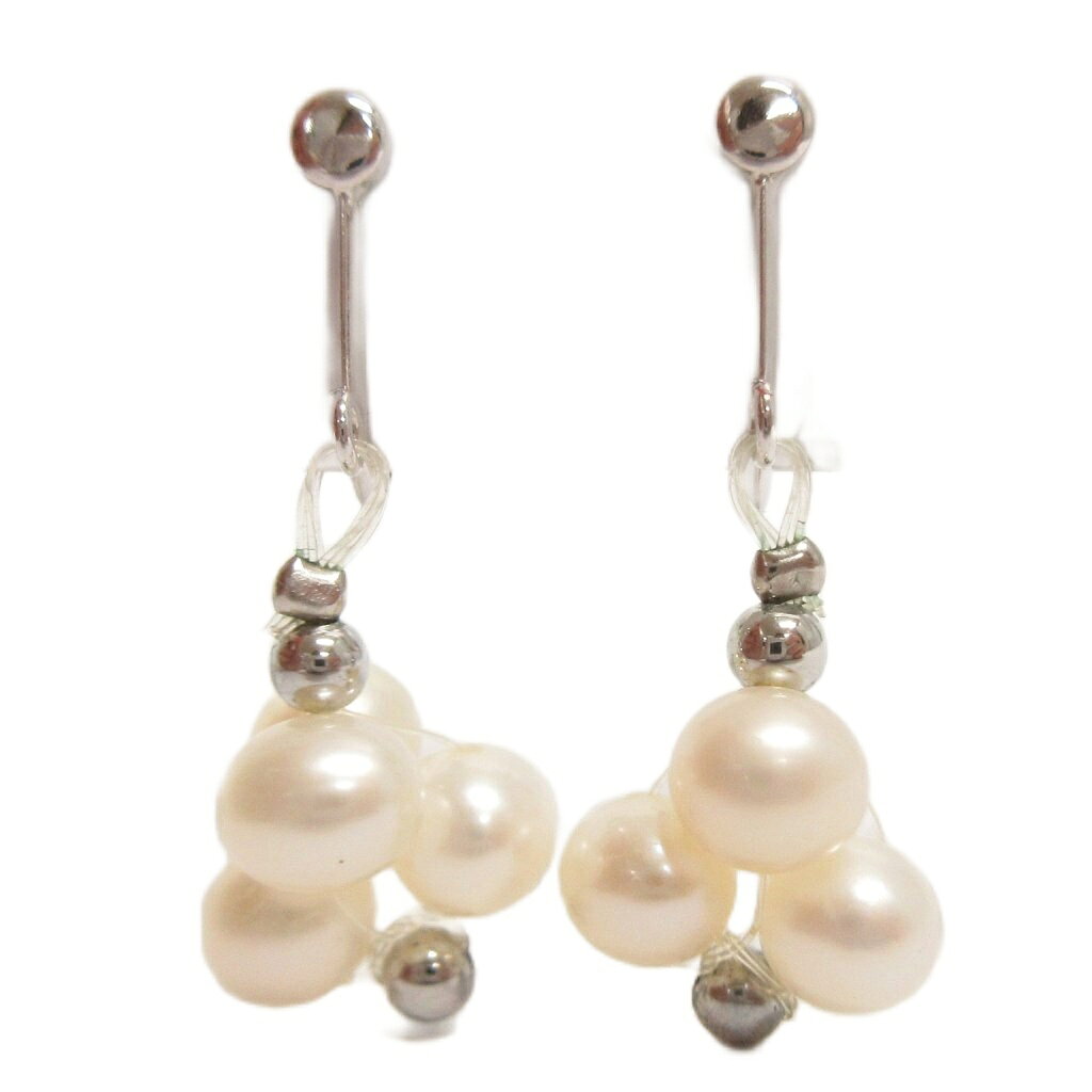 【中古】ノーブランド パール イヤリング ネジ式 3.5g 真珠 シルバー ホワイト アクセサリー レディース 【ベクトル 古着】 260606