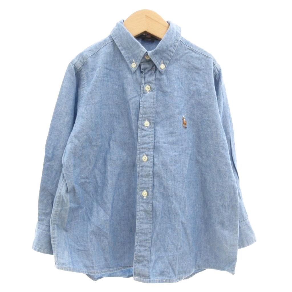 【中古】ポロジーンズ ラルフローレン POLO JEANS デニムシャツ ボタンダウンカラ...