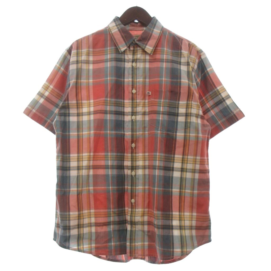 中古 ポロジーンズ ラルフローレン POLO JEANS シャツ 半袖 チェック マルチカラー M メンズ ベクトル 古着 260709