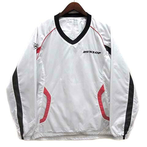 【中古】ダンロップ DUNLOP ウインドブルゾン Vネック プルオーバー ホワイト 白 M...