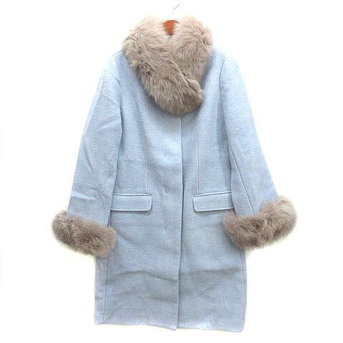 【中古】ナノユニバース nano universe フォックスファー 5way コート ノーカラー サックス ブルー 36 NL82COT012MY 美品 レディース 【ベクトル 古着】 240905 vectorpremium-19435847 ブランド古着ベクトルプレミアム店 パッケージ画像