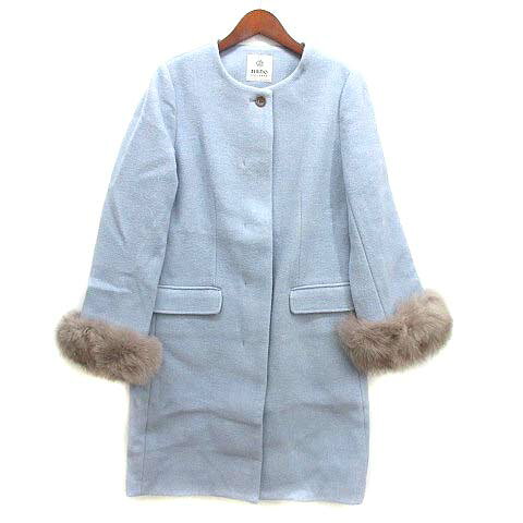 【中古】ナノユニバース nano universe フォックスファー 5way コート ノーカラー サックス ブルー 36 NL82COT012MY 美品 レディース 【ベクトル 古着】 240905 vectorpremium-19435847 ブランド古着ベクトルプレミアム店 サンプル画像3
