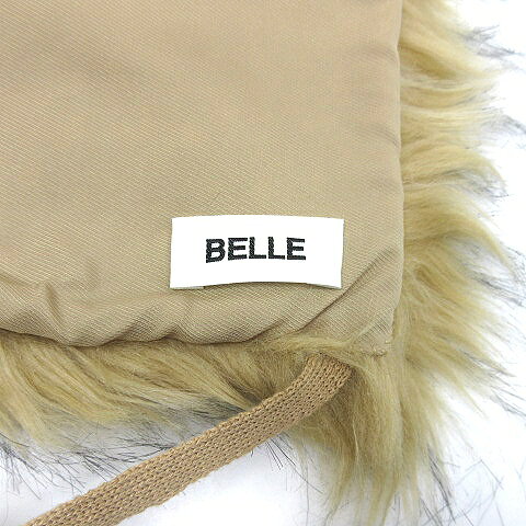 【中古】ベル BELLE フェイクファー ティペット マフラー ショール ベージュ レデ...