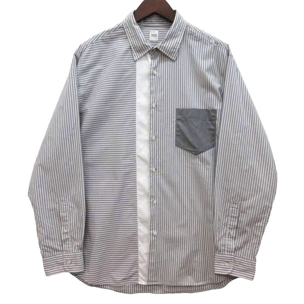 【中古】タケオキクチ TAKEO KIKUCHI ストライプ ボーダー 切替 シャツ 長袖 グレー ホワイト 4 メンズ 【ベクトル 古着】 261008ブランドタケオキクチ TAKEO KIKUCHI表記サイズ4実寸サイズ肩幅：48cm　身幅：61cm　着丈：77cm　袖丈：61cm　　素材コットン100％色グレー、白 ホワイト状態多少の使用感はありますが目立ったダメージはなく、問題なくご使用いただける商品です。 ※あくまでも中古品ですので掲載写真や記載内容をご確認いただき、ご理解の上ご購入ください。付属品※予備のボタン備考※こちらの商品は実店舗で保管しておりません。商品についてお問い合わせの際は返答に多少お時間を頂きますのでご了承ください。商品のお問い合わせの回答を休止しております。＊各商品ページの商品詳細等をご確認の上ご購入ください。【中古】タケオキクチ TAKEO KIKUCHI ストライプ ボーダー 切替 シャツ 長袖 グレー ホワイト 4 メンズ 【ベクトル 古着】 261008状態ランク　”AB”詳細については、下記および「状態ランクについて」ページをご覧ください。未使用・新品の商品ほぼ新品同様の商品使用感が少なく、かなり状態の良い商品使用感はあるが、傷や汚れの少ない商品使用感の他、傷や汚れが見られる商品かなり大きな傷みがある難あり商品※S〜CランクはUSED品となりますので、使用感をご理解の上でご入札下さい。状態ランクについてinformationブランドタケオキクチ TAKEO KIKUCHI表記サイズ4実寸サイズ肩幅：48cm　身幅：61cm　着丈：77cm　袖丈：61cm　　素材コットン100％色グレー、白 ホワイト状態多少の使用感はありますが目立ったダメージはなく、問題なくご使用いただける商品です。 ※あくまでも中古品ですので掲載写真や記載内容をご確認いただき、ご理解の上ご購入ください。付属品※予備のボタン備考※こちらの商品は実店舗で保管しておりません。商品についてお問い合わせの際は返答に多少お時間を頂きますのでご了承ください。商品のお問い合わせの回答を休止しております。＊各商品ページの商品詳細等をご確認の上ご購入ください。本商品は一点物です他サイトや店舗にて販売している商品です。多少のお時間差にて欠品になることもございます。予めご了承頂ますようお願い致します。ベクトル・サイズガイドはこちらこの商品と同じブランドの商品を見る