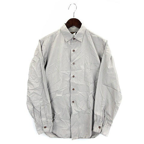 【中古】コロナ CORONA シャツ 長袖 無地 S グレー 201005O ※VGP0 メンズ 【ベクトル 古着】 201005 ベクトルプレミアム店