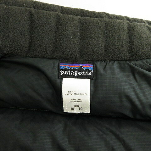 【中古】パタゴニア Patagonia ダウンベスト ジップアップ スタンドカラー 68341F6 緑 グリーン M 10 ■GY01 キッズ 【ベクトル 古着】 240112 3