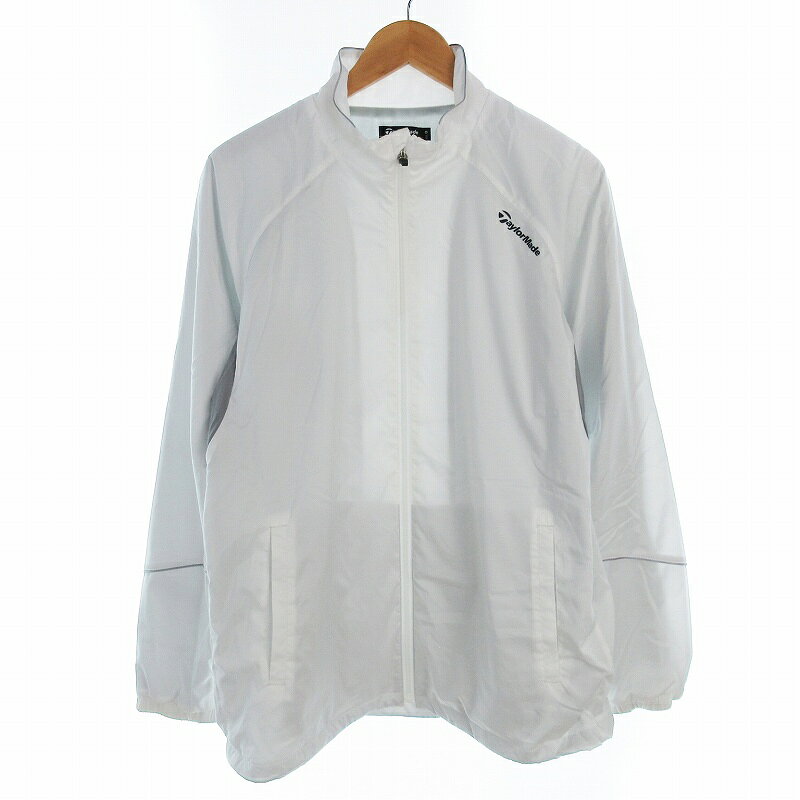 【中古】テーラーメイド TaylorMade 裏起毛 ジャケット ジャンパー サイズO XL 白 ホワイト グレー ゴルフ /KO メンズ 【ベクトル 古着】 240925