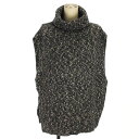 【中古】イェッカヴェッカ YECCA VECCA ラメ混ミックス ニット ベスト タートルネック 7C34L2C1000 グレー F レディース 【ベクトル 古...