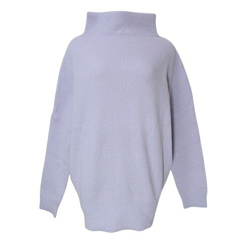 【中古】ルーニィ LOUNIE 17AW ボトルネック ビッグニット セーター 厚手 ウール 長袖 紫 パープル フ..