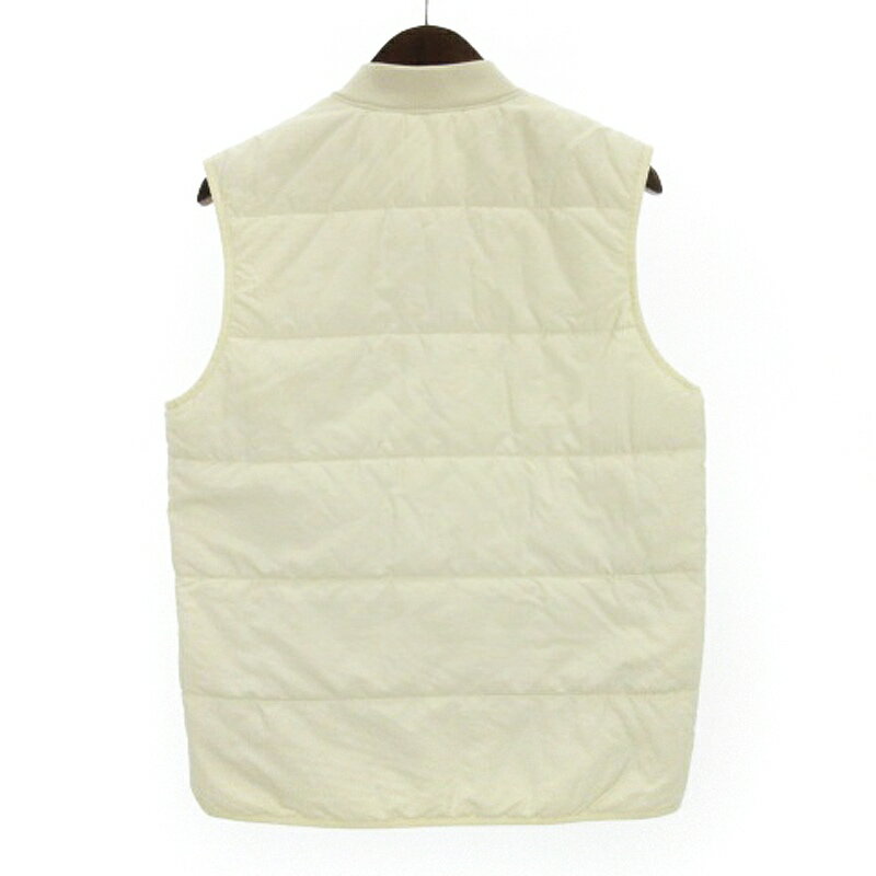 【中古】ザラ ZARA 中綿 ベスト ジップアップ ホワイト S 250213E メンズ 【ベクトル 古着】 250213