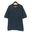 【中古】アナクロノーム anachronorm コットンリネン セーター 半袖 2 ネイビー 250225E ■GY03 メンズ 【ベクトル 古着】 250225(4)