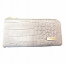 【中古】LETHER JEWELS レザージュエルズ 長財布 ウォレット クロコダイルレザー ロゴ金具 白 ホワイト /FF ■GY99 レディース 【ベクトル...