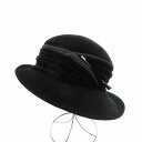 【中古】SEEBERGER ハット 帽子 ウール パイル地 ドイツ製 黒 /JS ■GY99 レディース 【ベクトル 古着】 250319