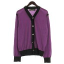 【中古】コムデギャルソンオムプリュス COMME des GARCONS HOMME PLUS Vネック カーディガン ウール PI-N006 AD2002 パープル メンズ 【ベクトル 古着】 250331