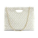 【中古】グレースコンチネンタル GRACE CONTINENTAL ビーズ刺繍 パーティバッグ クラッチ ショルダー ホワイト 250408E 鞄 レディース ...