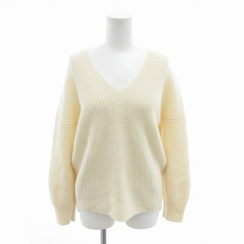 【中古】B&Y ユナイテッドアローズ BEAUTY&YOUTH ビューティー&ユース ニット セーター ウール 長袖 白 ホワイト /HO□ 0418 ■GY14 レディース 【ベクトル 古着】 250418