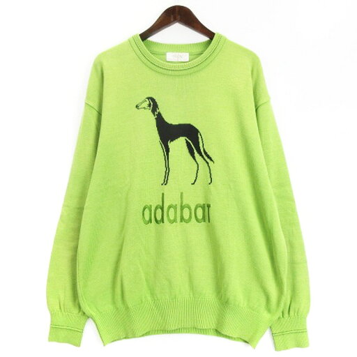 【中古】アダバット adabat ニット セーター 犬 ロゴ グリーン 250516E メンズ 【ベクトル 古着】 250516 【中古】アダバット adabat ニット セーター 犬 ロゴ グリーン 250516E メンズ 【ベクトル 古着】 250516