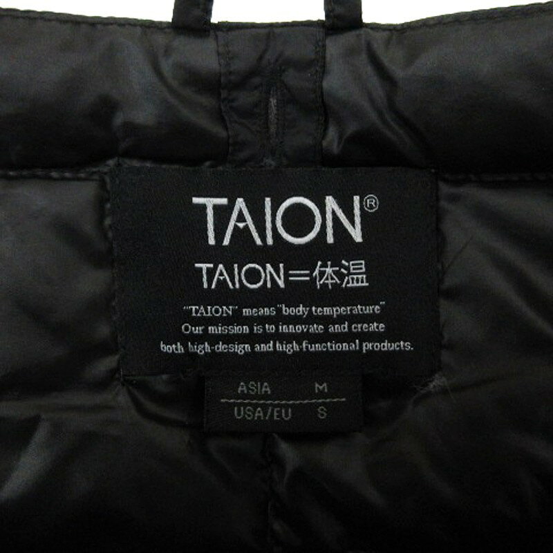 【中古】タイオン TAION ダウンジャケット ナイロン ブラック M 250523E アウター メンズ 【ベクトル 古着】 250523