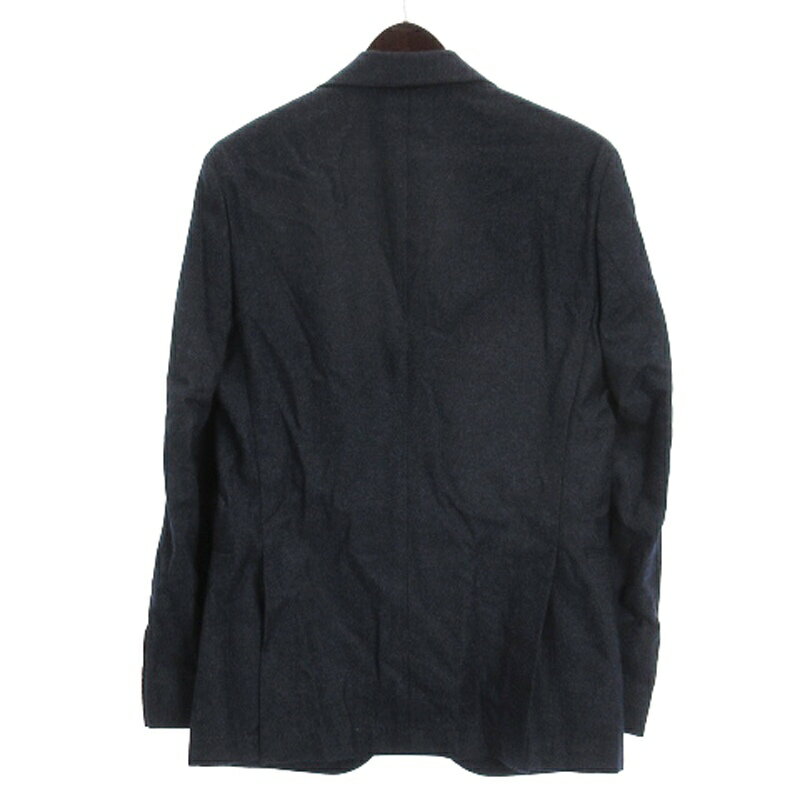【中古】ヒューゴボス HUGO BOSS セットアップ テーラードジャケット シングル パンツ スラックス ウール コットン混 ネイビー 44 メンズ 【ベクトル 古着】 250623