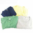 【中古】ユニクロ UNIQLO 4点セット カーディガン ニット 長袖 XS S 緑 グリーン 紺 ネイビー 黄 イエロー グレー /UD レディース 【ベクト...