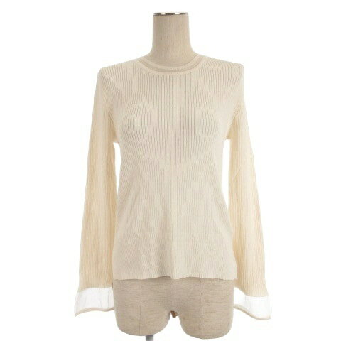 【中古】イェッカヴェッカ YECCA VECCA MIXシアー リブ ニット 長袖 アイボリー 250911E レディース 【ベクトル 古着】 250911