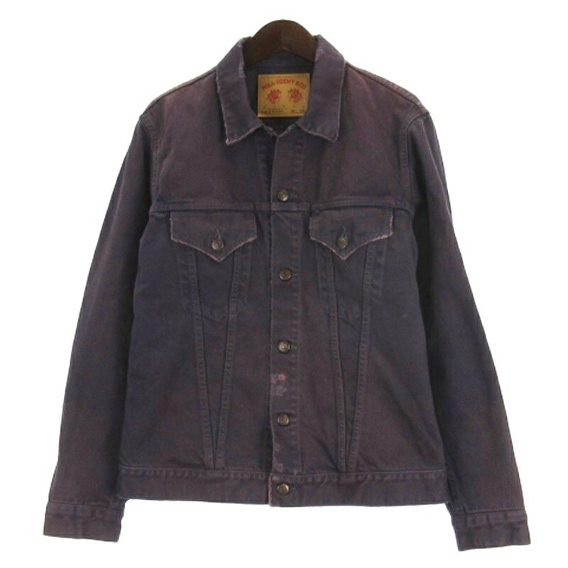 【中古】フルカウント FULLCOUNT Type 3 Twill Jacket Damaged ツイル デニム ジャケット ダメージ加工 2101DD パープル系 40 メンズ 【ベクトル 古着】 251022