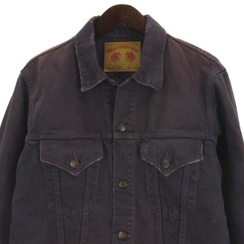 【中古】フルカウント FULLCOUNT Type 3 Twill Jacket Damaged ツイル デニム ジャケット ダメージ加工 2101DD パープル系 40 メンズ 【ベクトル 古着】 251022