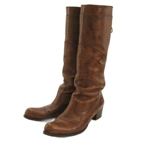 【中古】アルフレッドバニスター alfredoBANNISTER レザー ロングブーツ 36 ブラウン 251027E 靴 レデ..